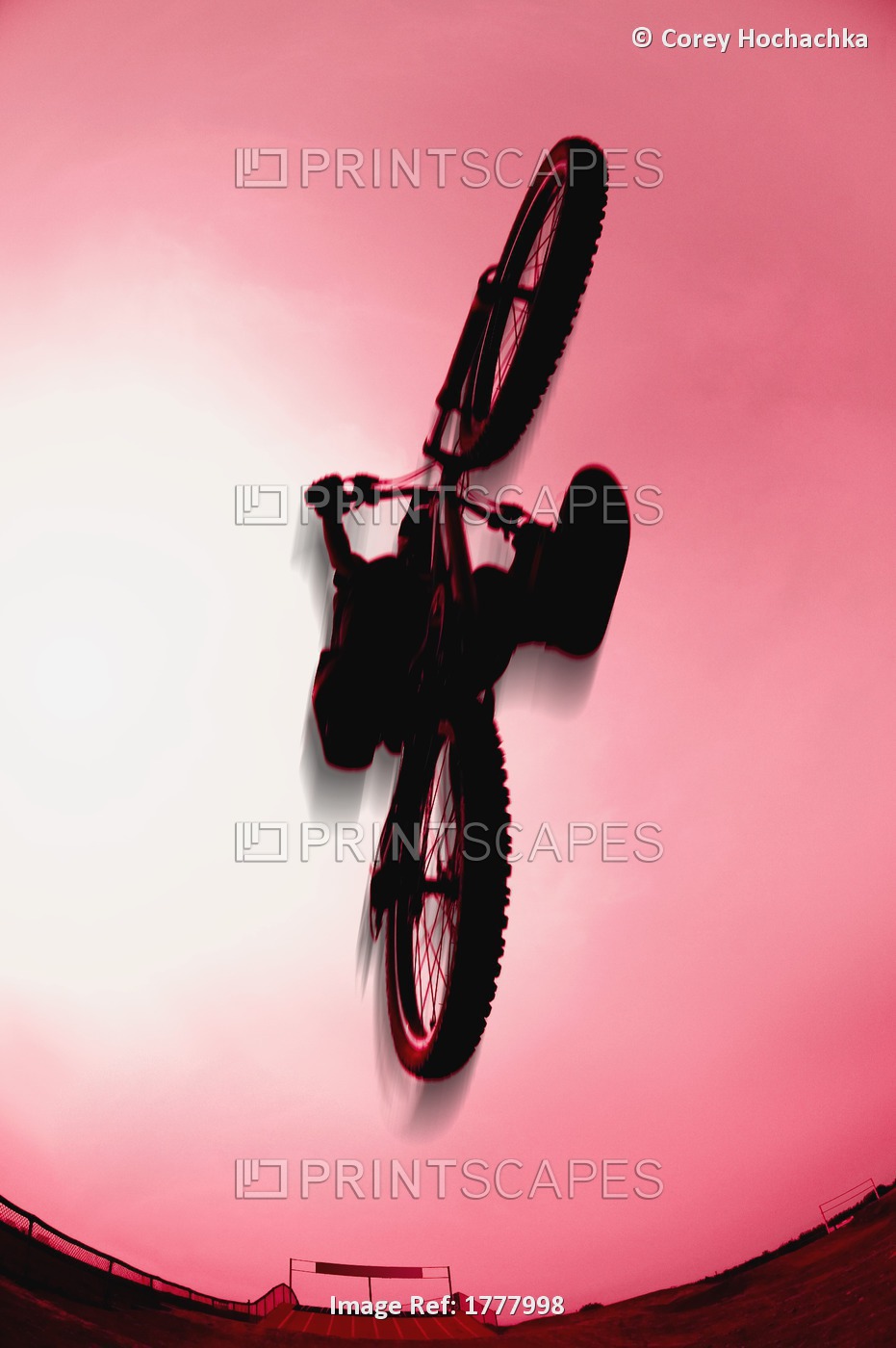 Silhouette Stunt Bike Rider