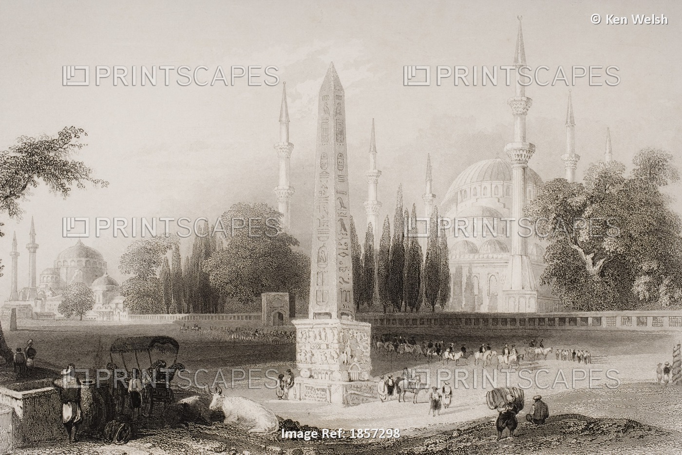 The Atmeidan Or Hippodrome, Constantinople. Engraved By G.K. Richardson After ...
