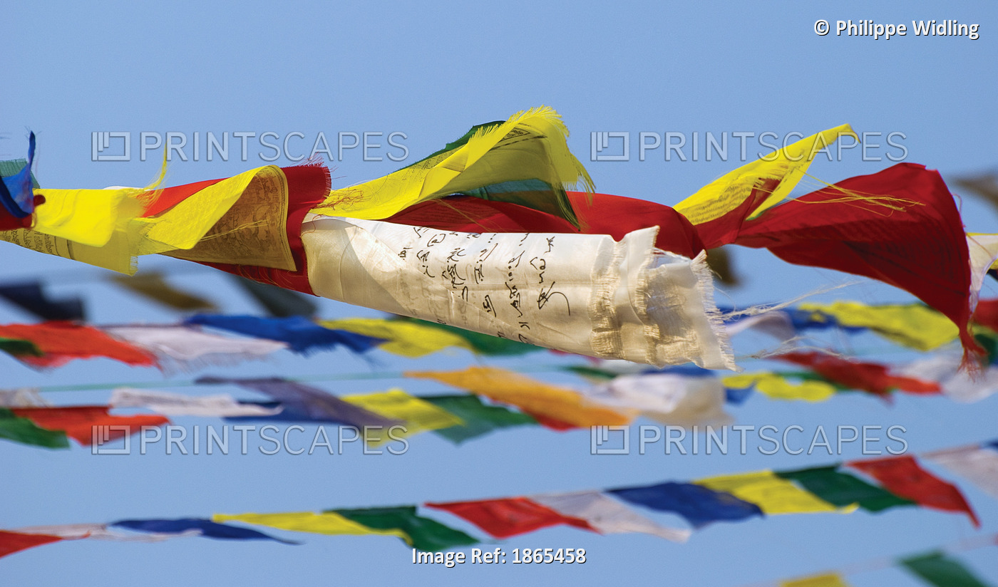 Prayer Flags In The Wind, Nepal