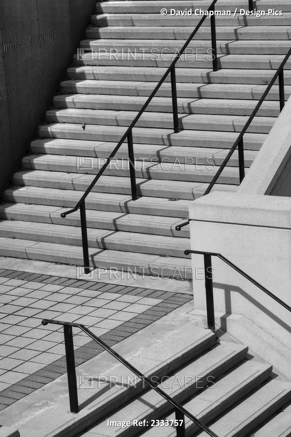 Steps with a handrail; Ottawa, Ontario, Canada