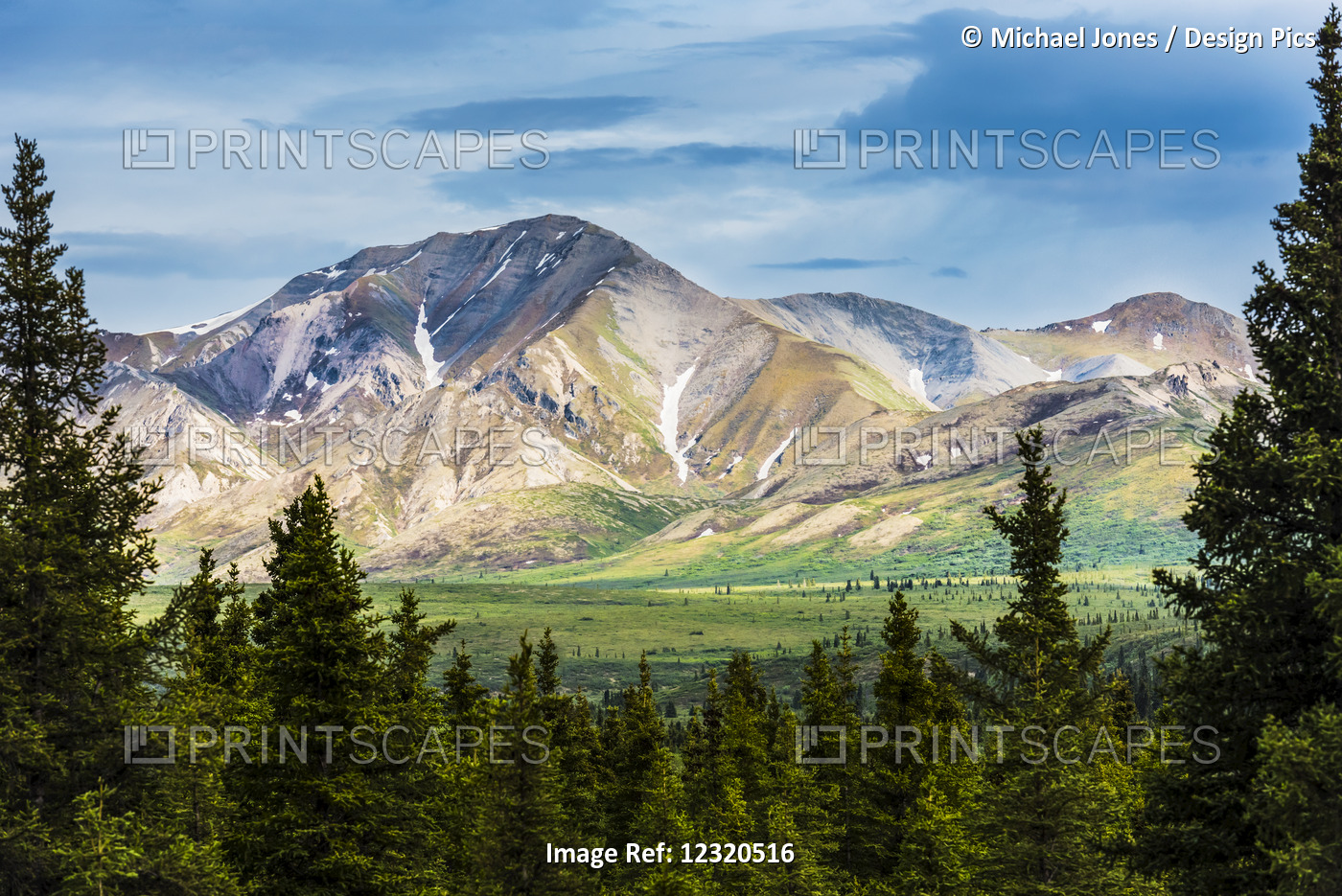 A Scenic View Of The Alaska Range In Denali National Park Near The Savage River ...