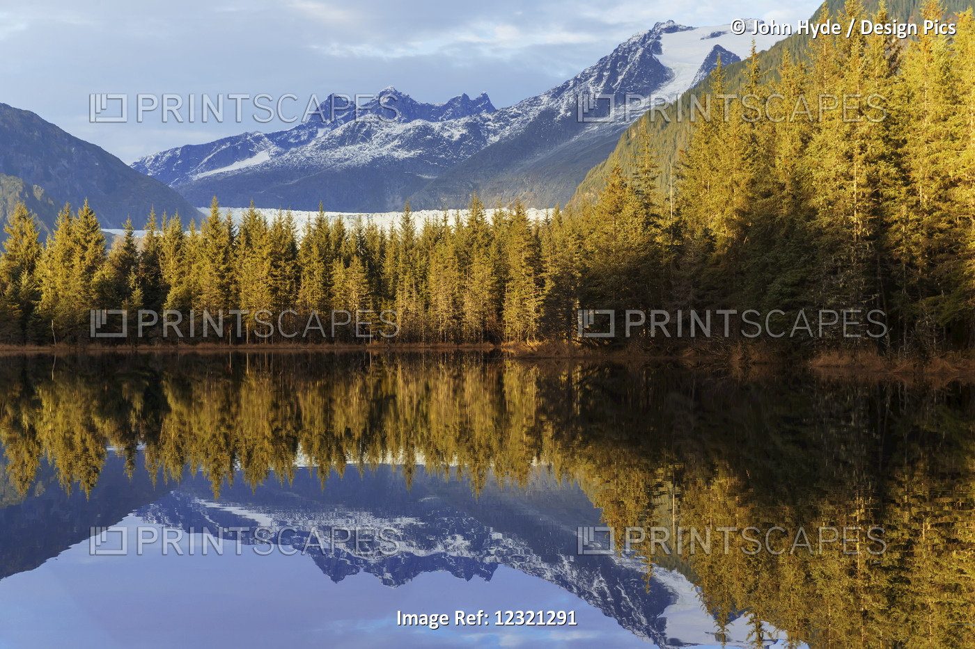 Moraine Lake At Sunset, Mendenhall Recreation Area, Tongass National Forest, ...