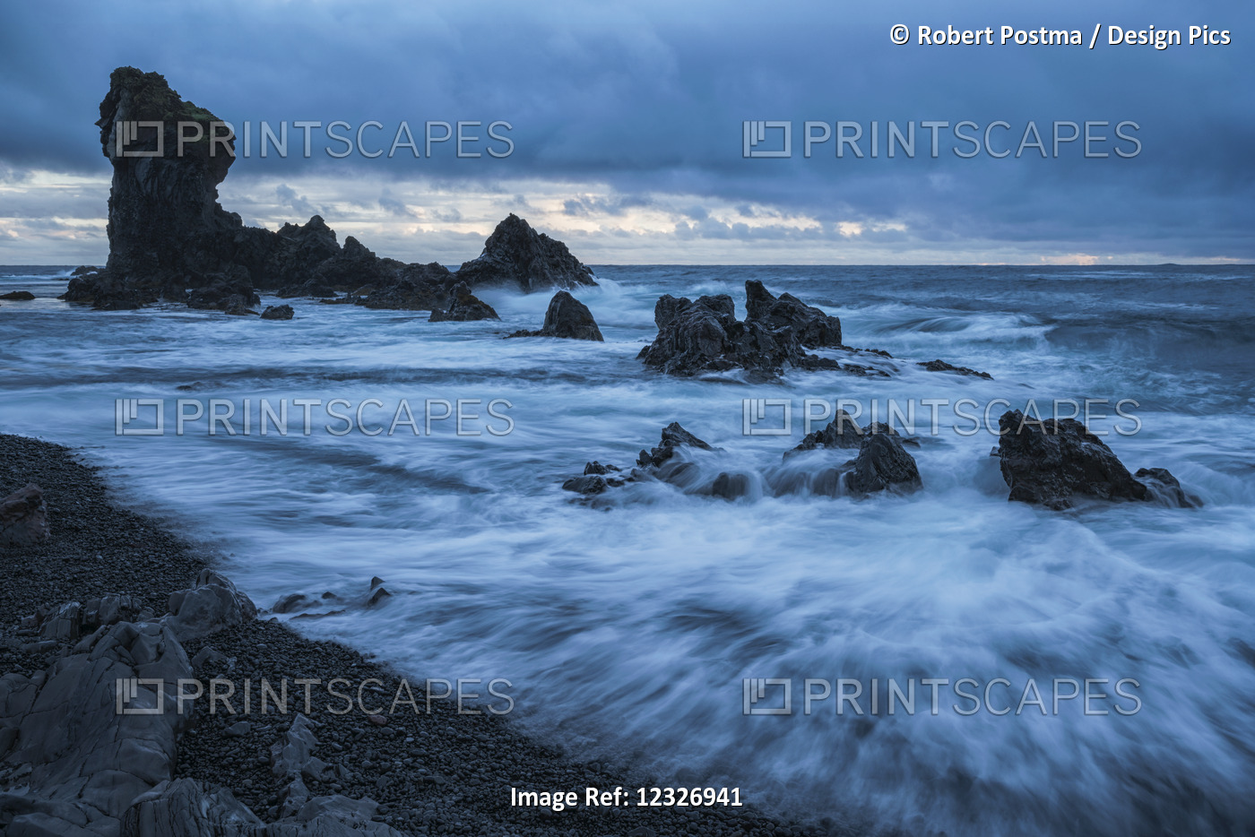 The Pounding Surf On The Beach Of Djupalon Which Is On The Western Tip Of The ...