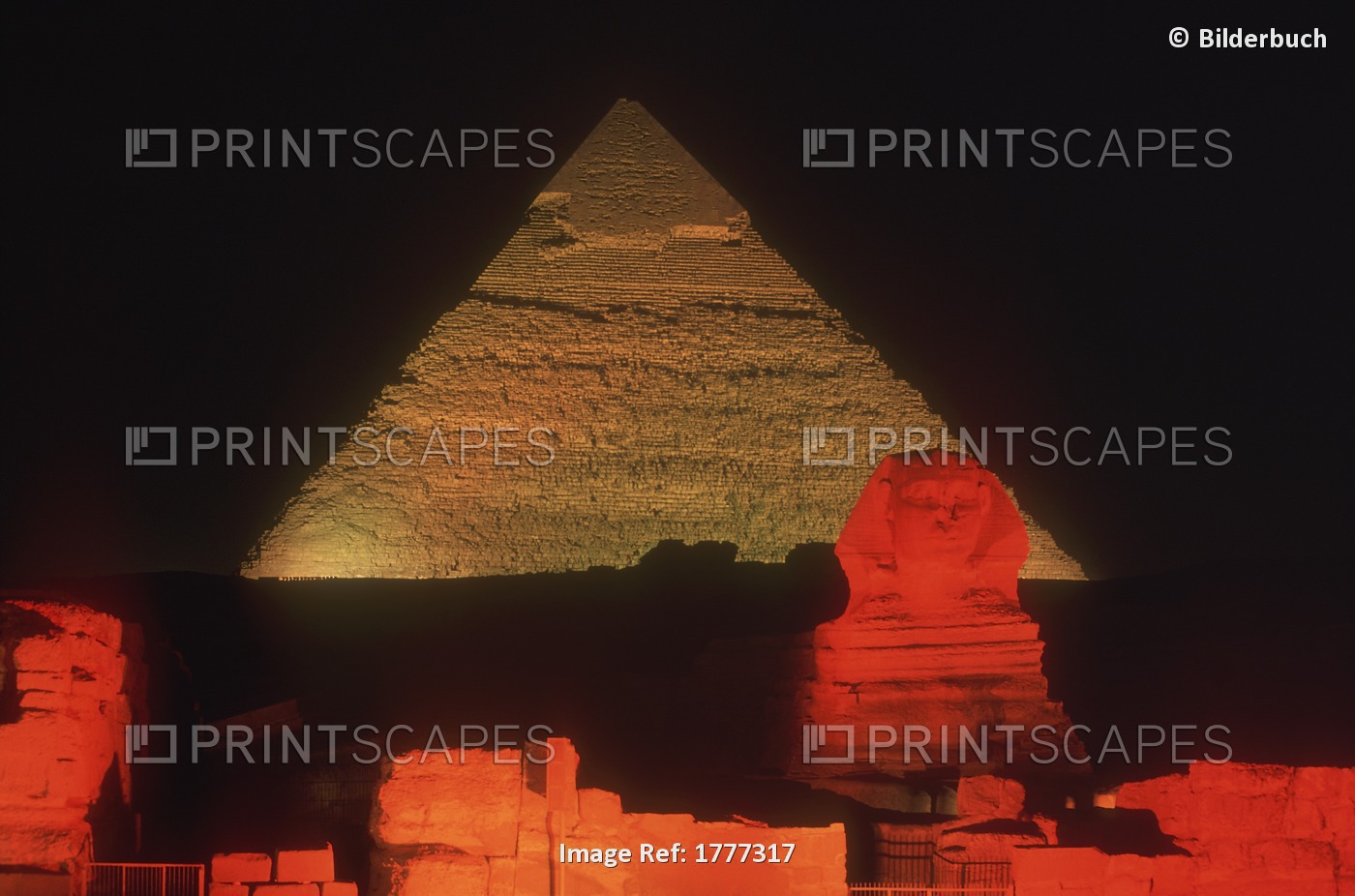 Great Sphinx And Khafre's Pyramid In Egypt