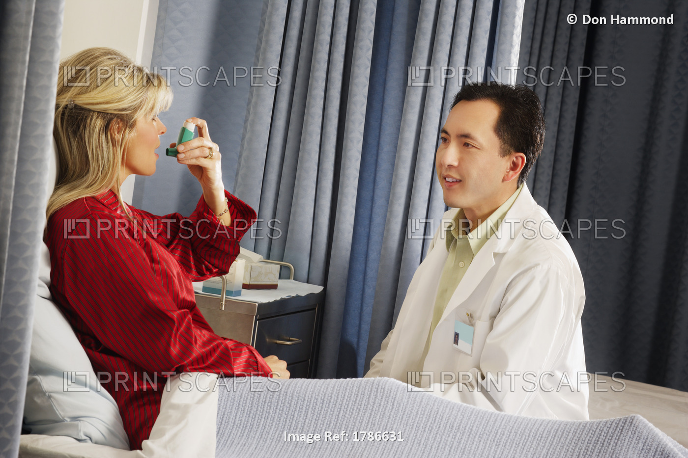 Patient Showing Doctor Inhaler