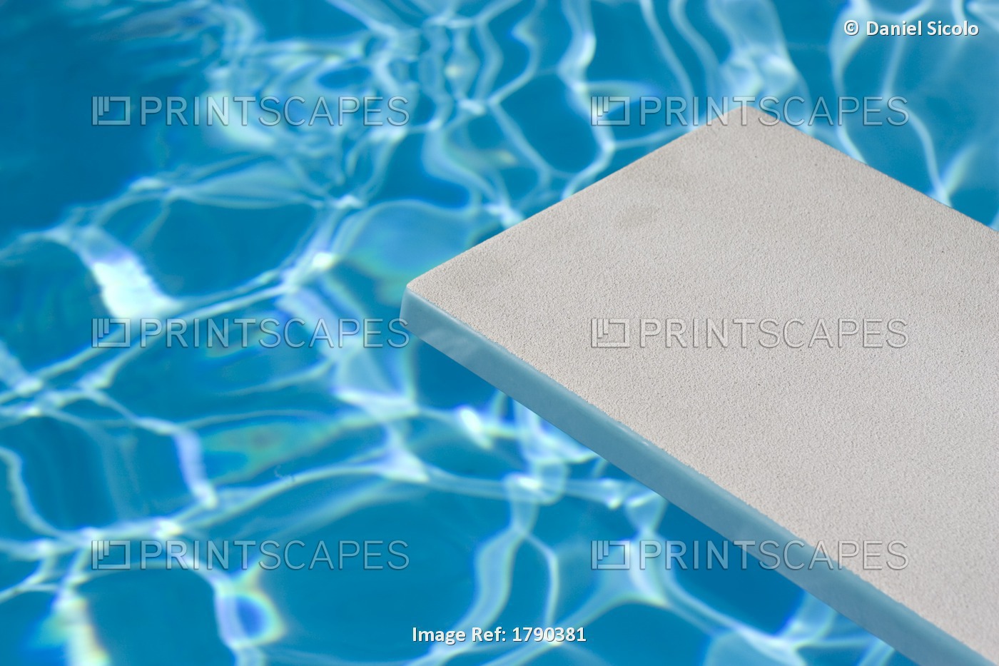 Empty Diving Board And Water