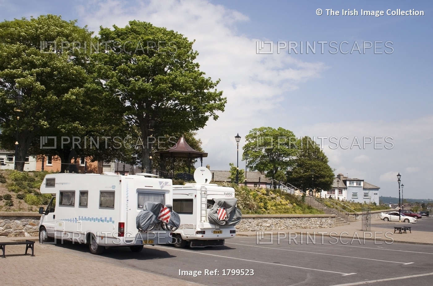 Camper Vans Parked In Dungarvan, Co Waterford, Ireland