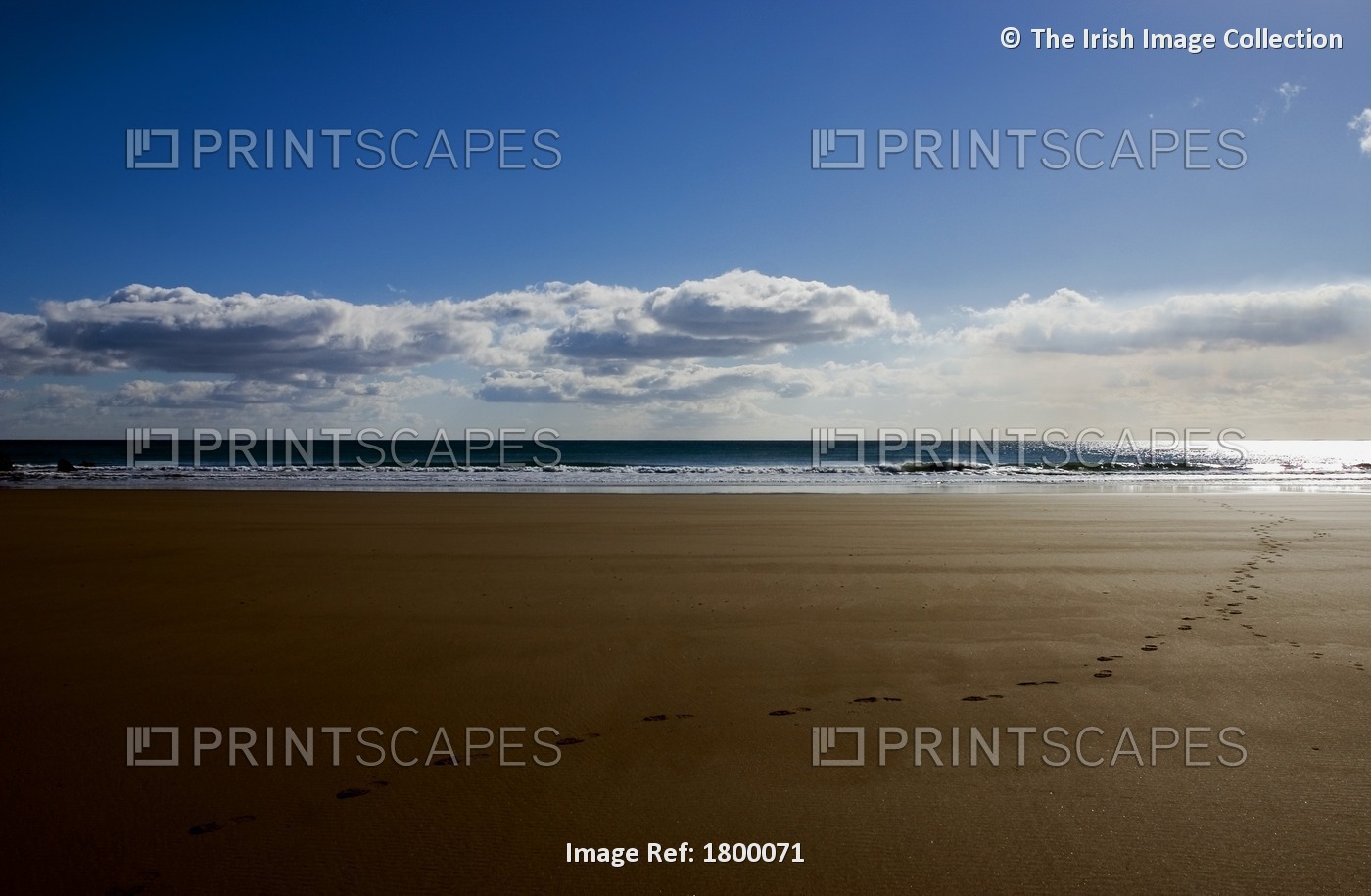 Bunmahon, Copper Coast, County Waterford, Ireland, Footsteps In The Sand