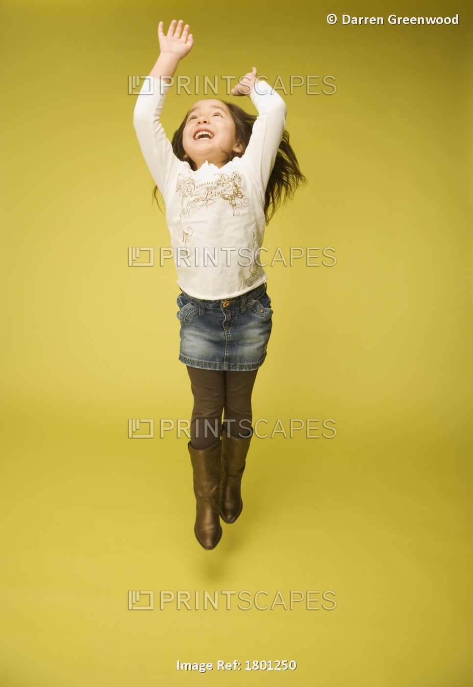 Little Girl Jumping In The Air