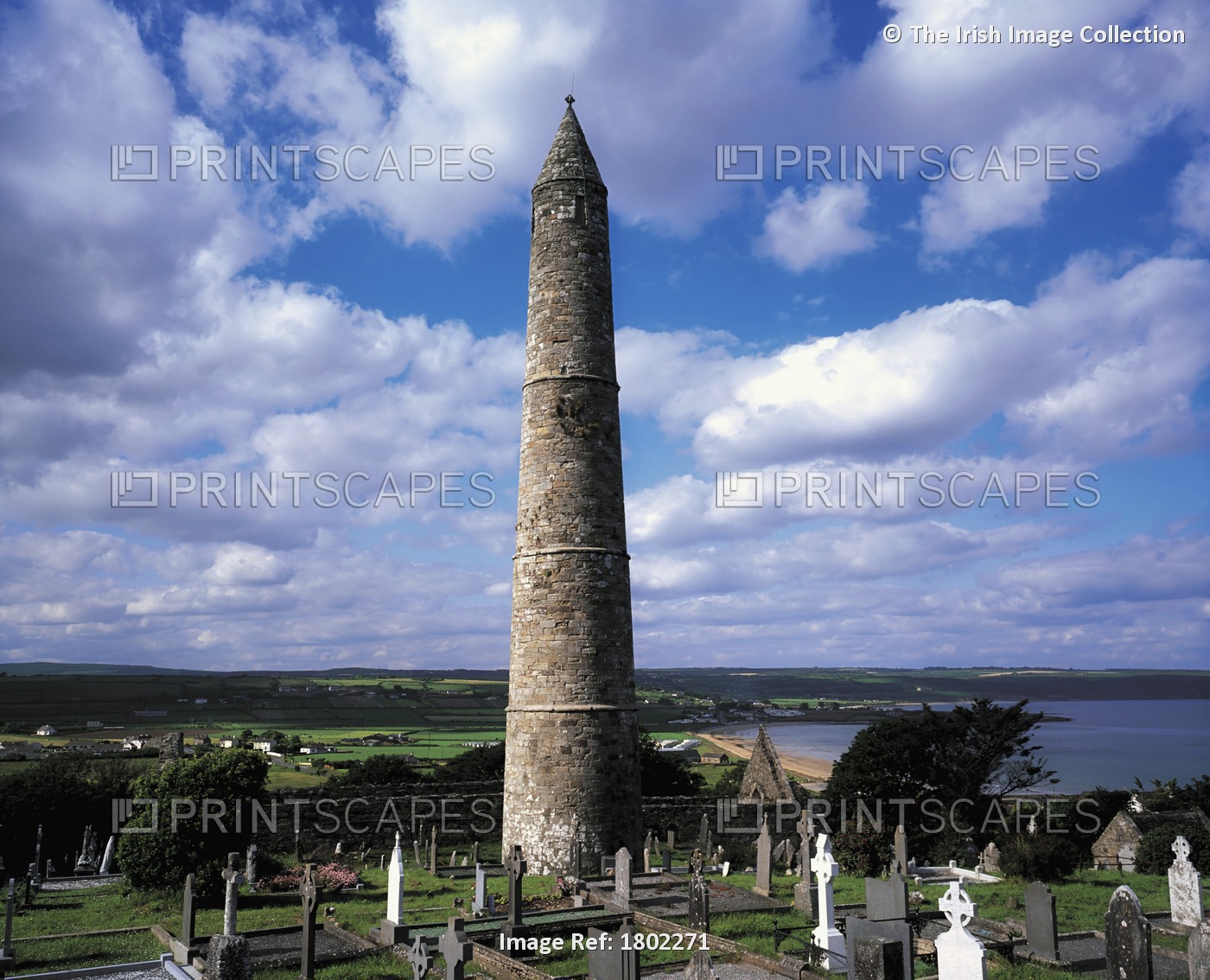 Ardmore Round Tower And Cathedral, Ardmore, Co Waterford, Ireland, Round Tower ...