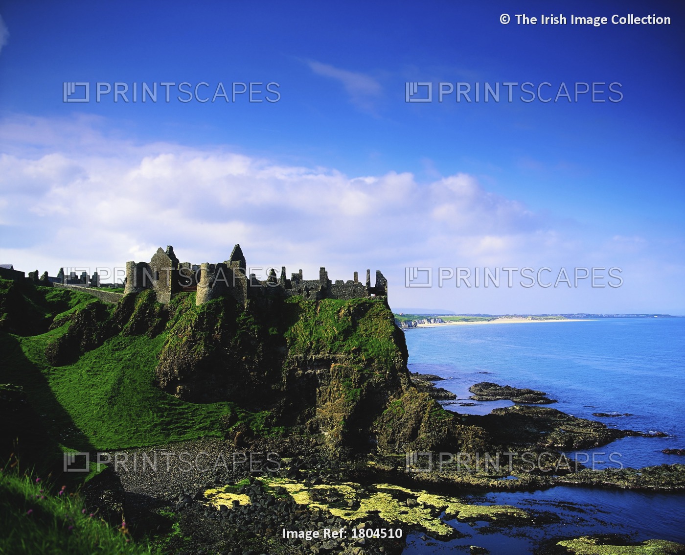 Dunluce Castle, Co Antrim, Irish, 13Th Century Castle On A Basalt Outcropping ...