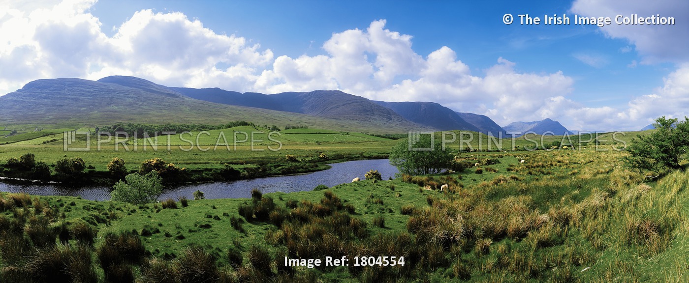 River Erriff, Co Mayo, Ireland; River Through A Landscape