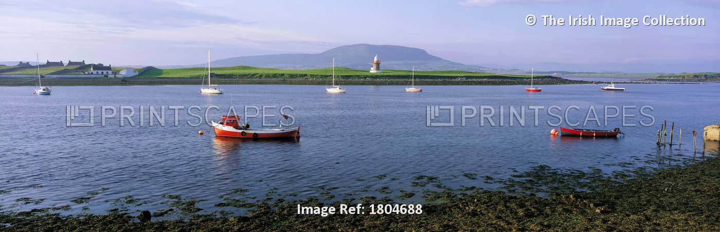 Rosses Point, Co Sligo, Ireland; Boats Near A Seaside Resort