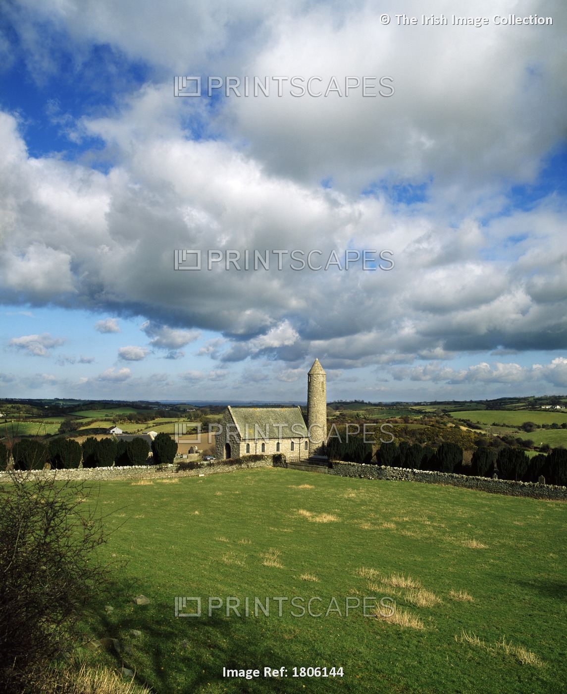 Co Down - Saul Nr. Downpatrick, Church & Round Tower (1932), Site Of St Pats ...