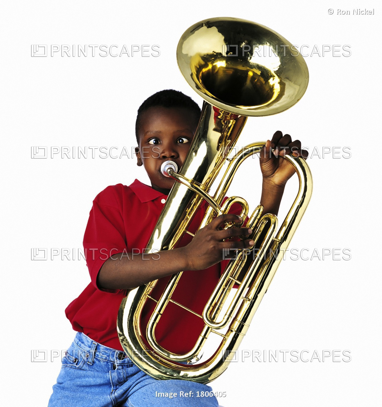 Child Playing Baritone