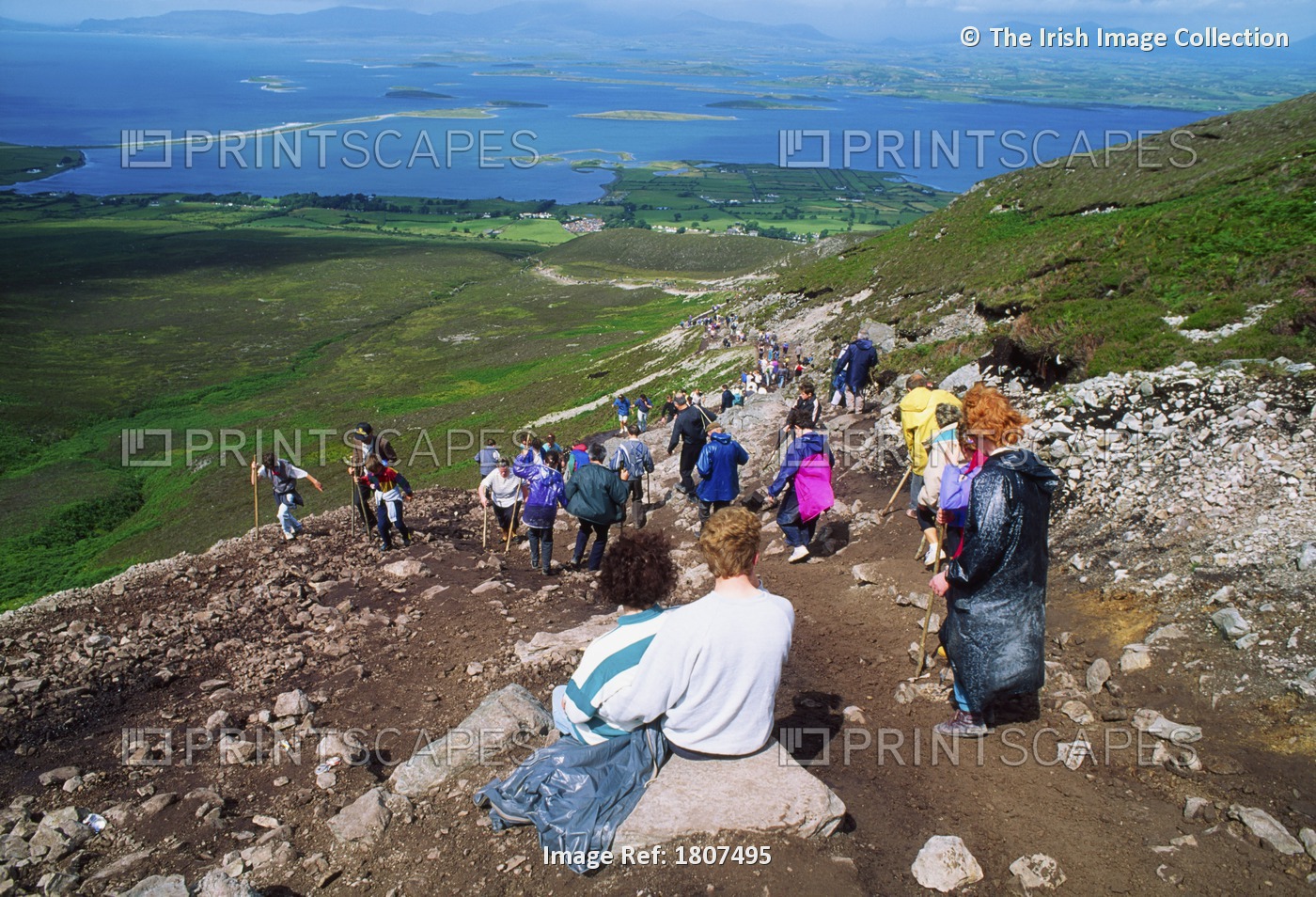 Croagh Patrick, Co Mayo, Ireland; People On A Pilgrimage