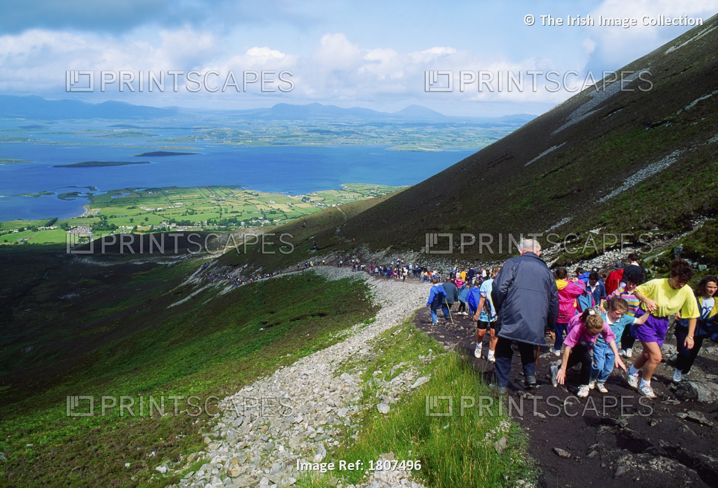 Croagh Patrick, Co Mayo, Ireland; People On A Pilgrimage