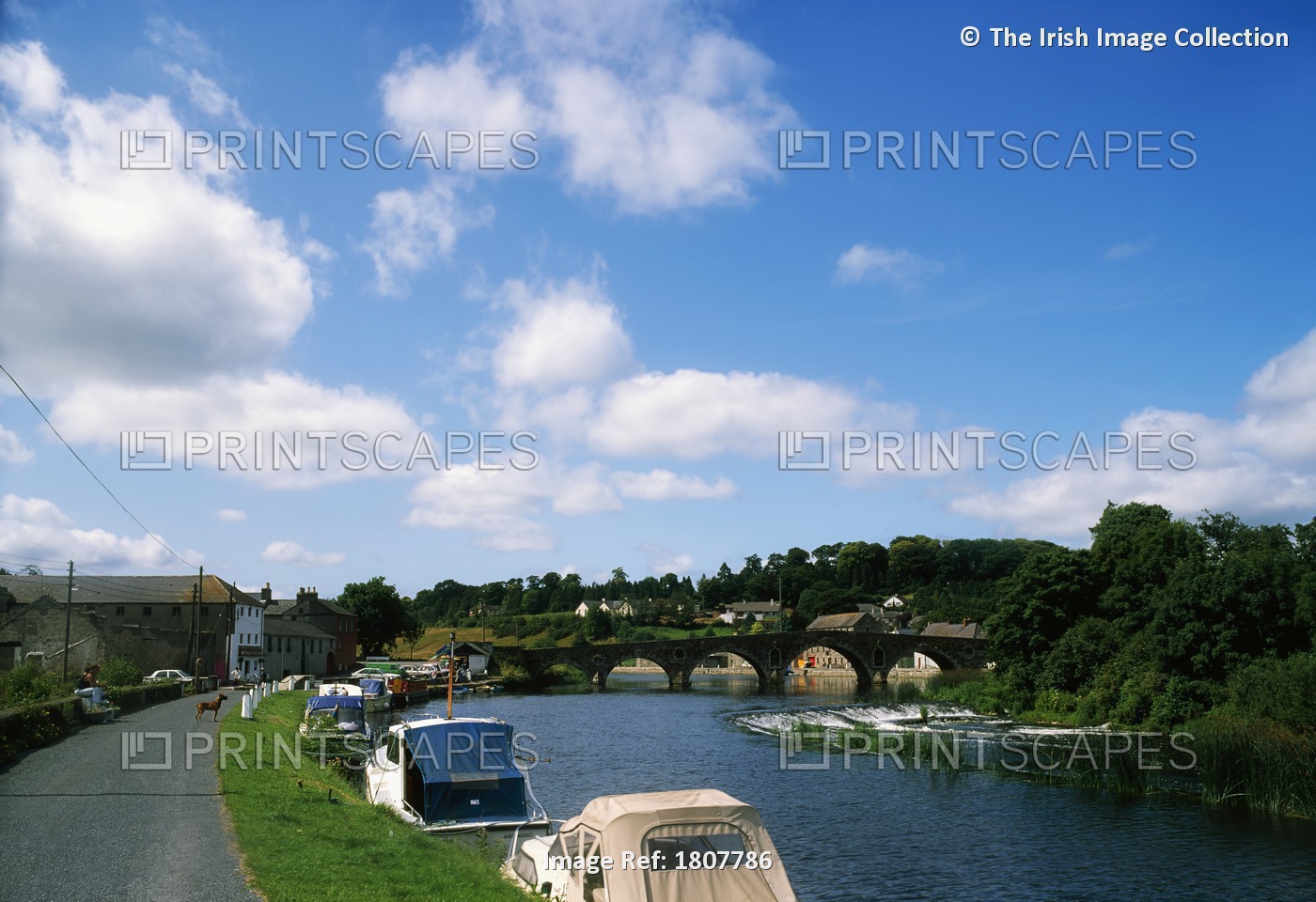 Graiguenamanagh, River Barrow, Co Carlow, Ireland; Boats In The River That ...