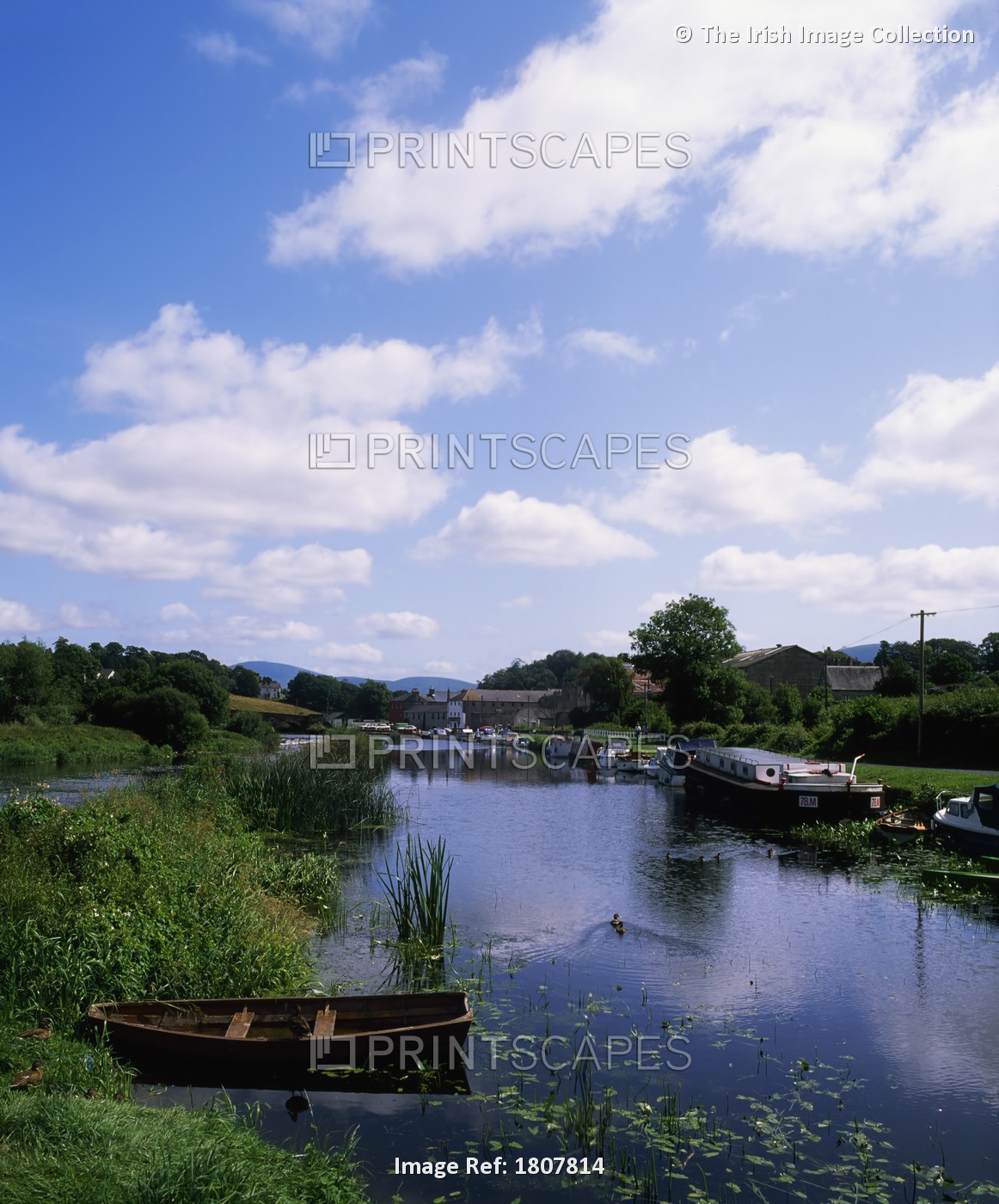 Graiguenamanagh, River Barrow, Co Carlow, Ireland; Boats In The River That ...