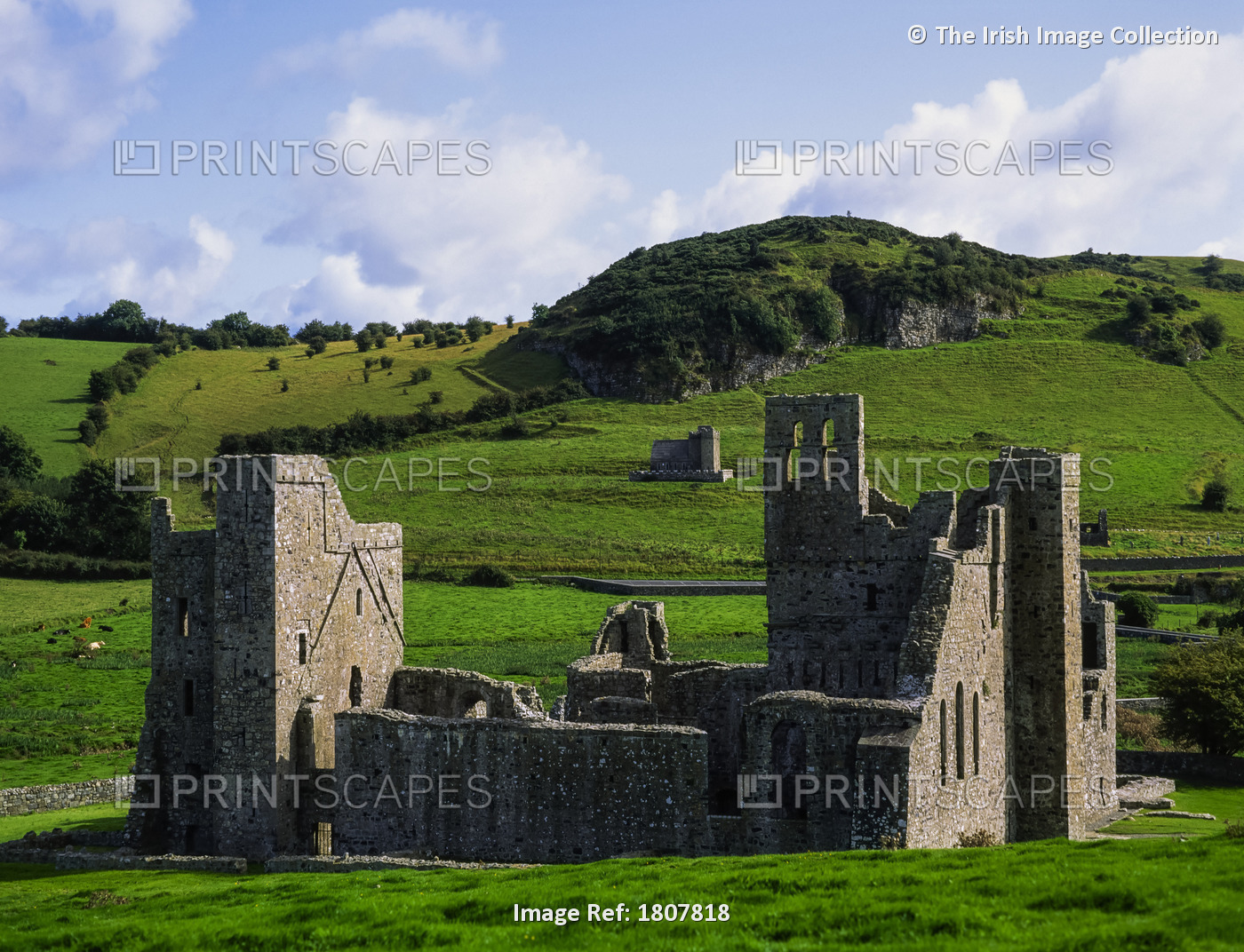 Fore Abbey, Co Westmeath, Ireland; Abbey With Anchorite's Church In The ...