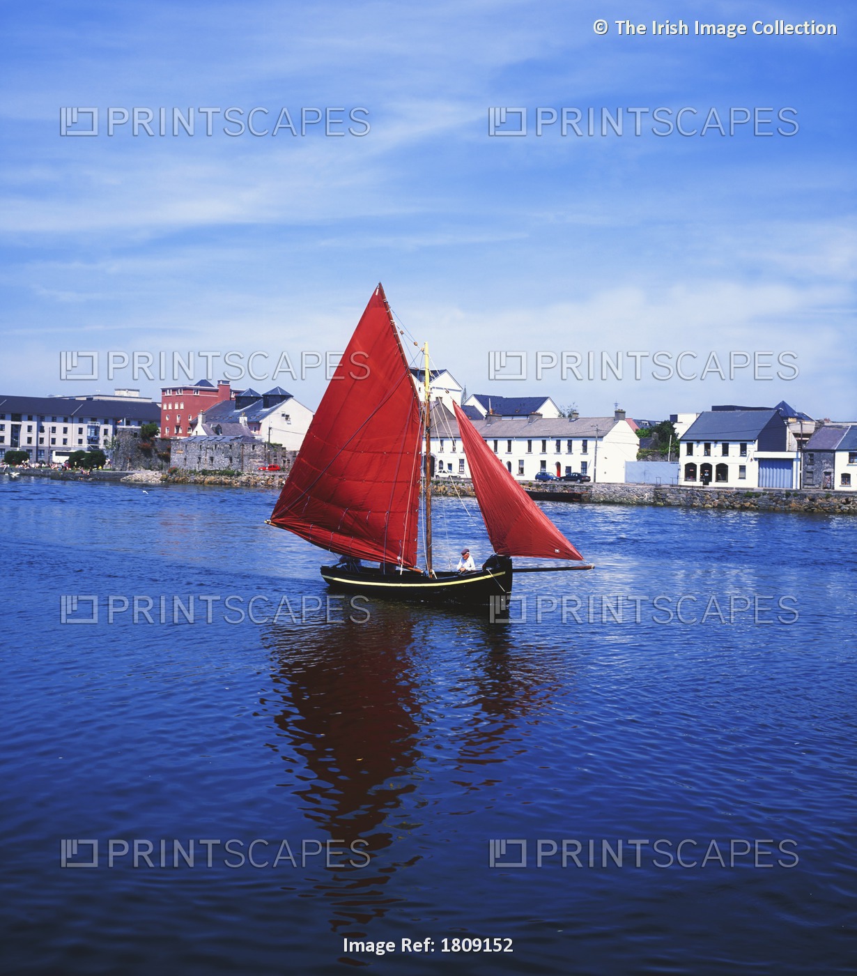 Galway City, Co Galway, Ireland; Traditional Hooker Boat Off Merchants Arch