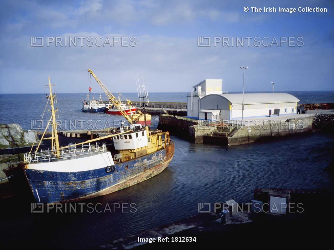 Clogherhead, Co Louth, Ireland, Fishing Boats In A Harbour