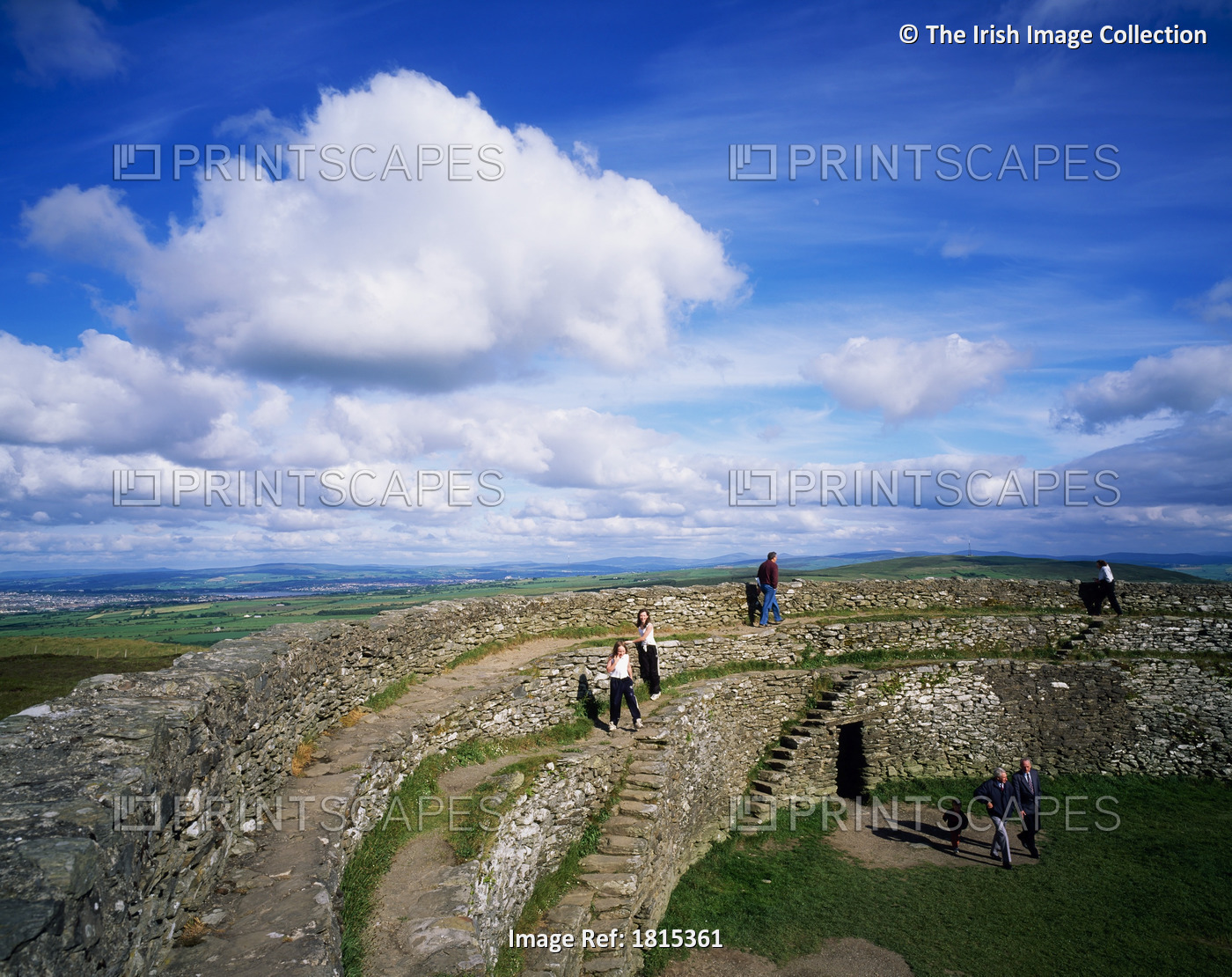 Grianan Of Aileach, Inishowen, Co Donegal, Ireland; Iron Age Stone Enclosure ...