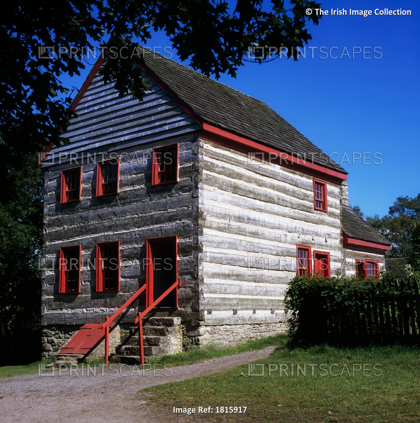 Pennsylvania Log Farmhouse, Ulster American Folk Park, County Tyrone, Ireland; ...