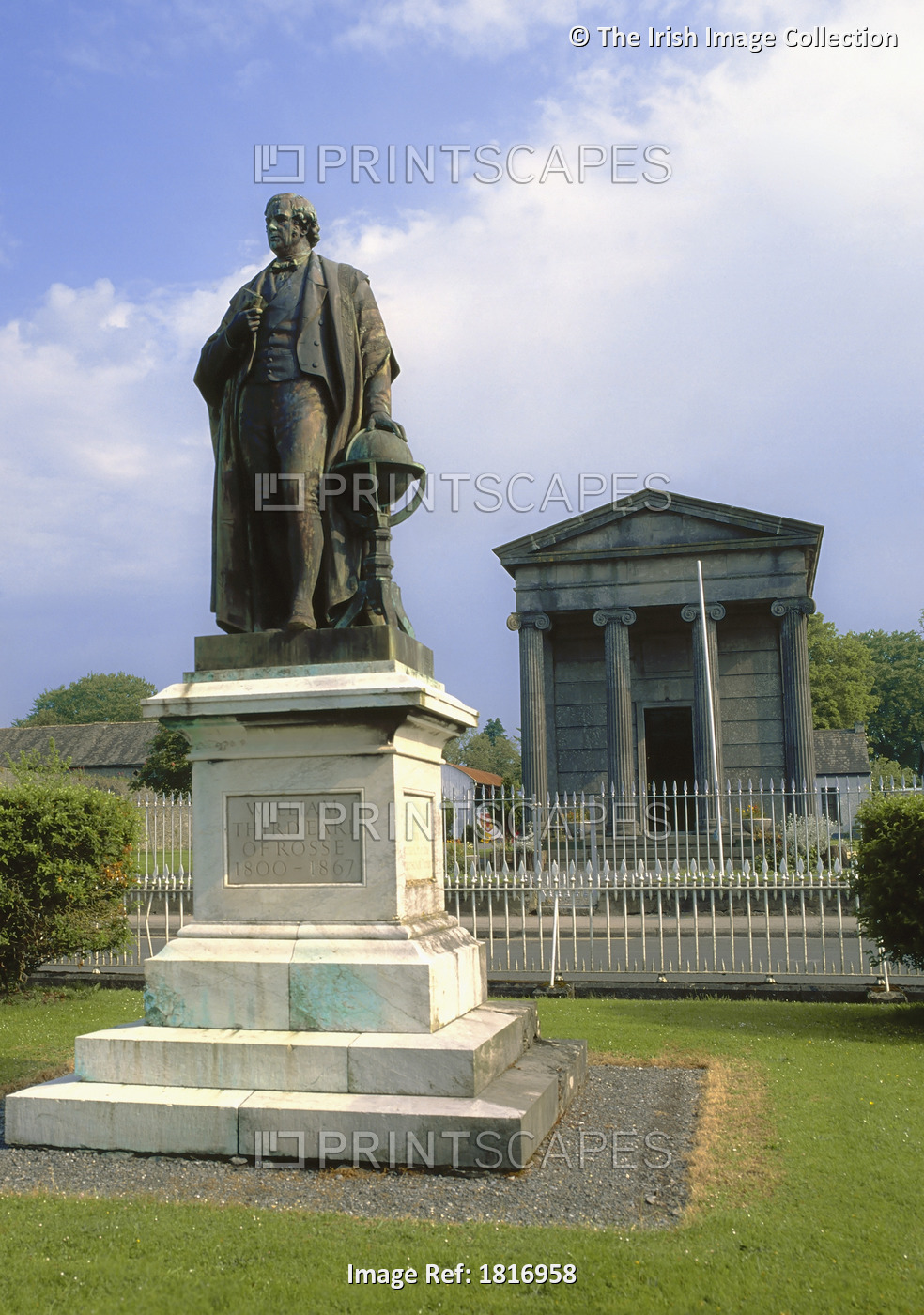 St John's Mall, Birr, Co Offaly, Ireland; Statue Of William Parsons, The Third ...