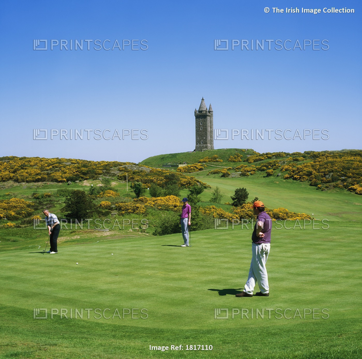 Scrabo Golf Club, Newtownards, Co Down, Ireland; Scrabo Tower Overlooking A ...