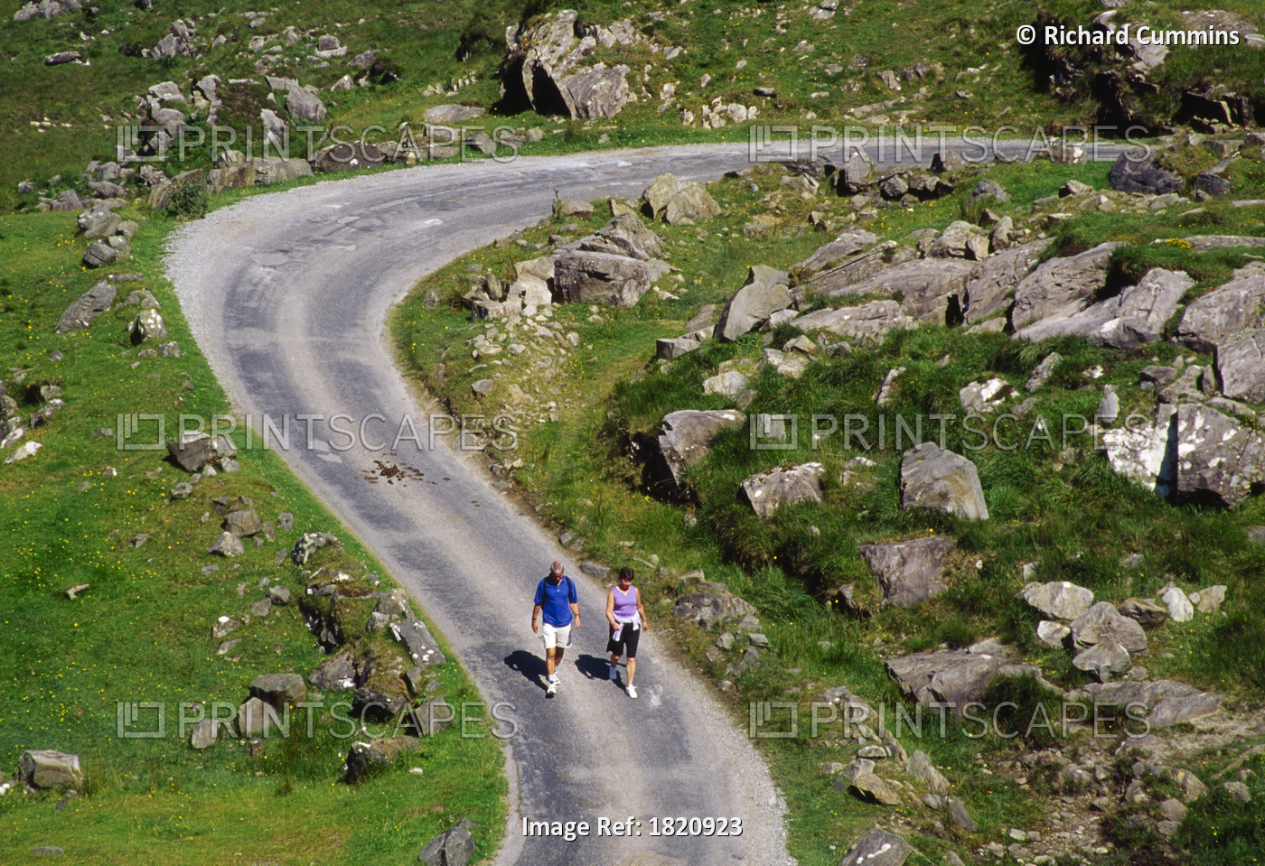 Gap Of Dunloe, Killarney National Park, County Kerry, Ireland; Hikers On A Trail