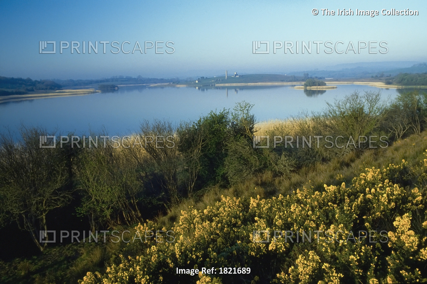 Lower Lough Erne, Devenish Island, Co Fermanagh, Ireland; Lake And Landscape