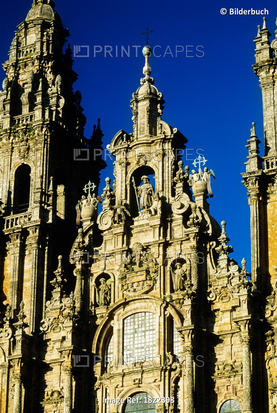 Detail Of Santiago De Compostela Cathedral, Galicia, Spain