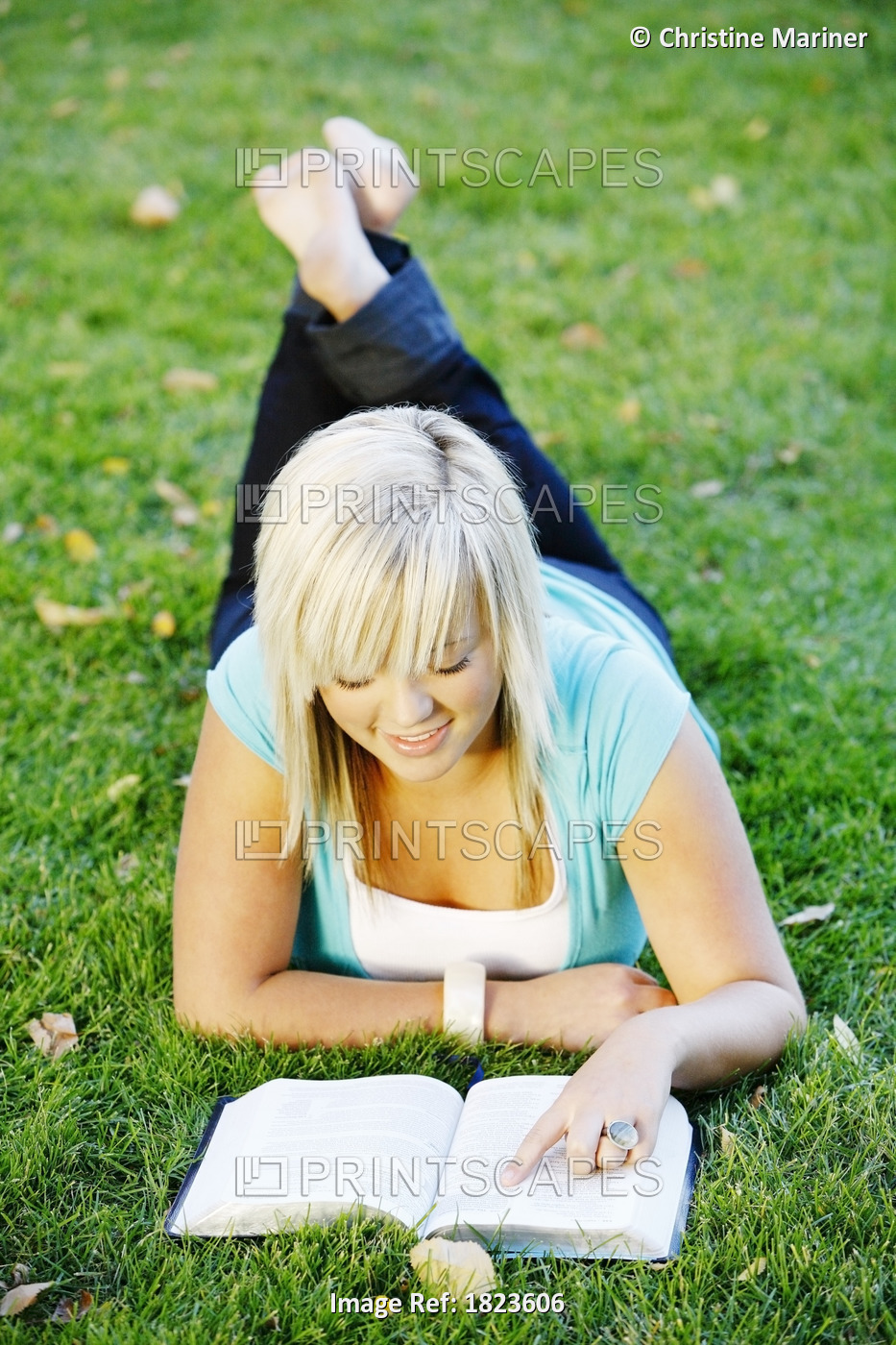 A Teenage Girl Reading Her Bible
