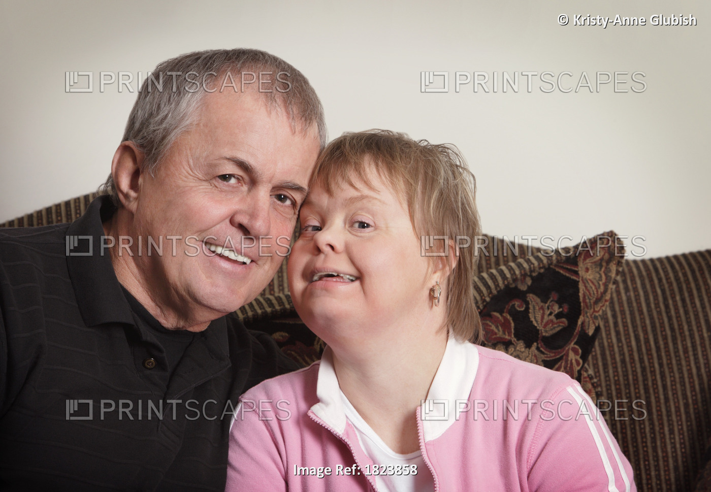 Father And Daughter with Down Syndrome Together