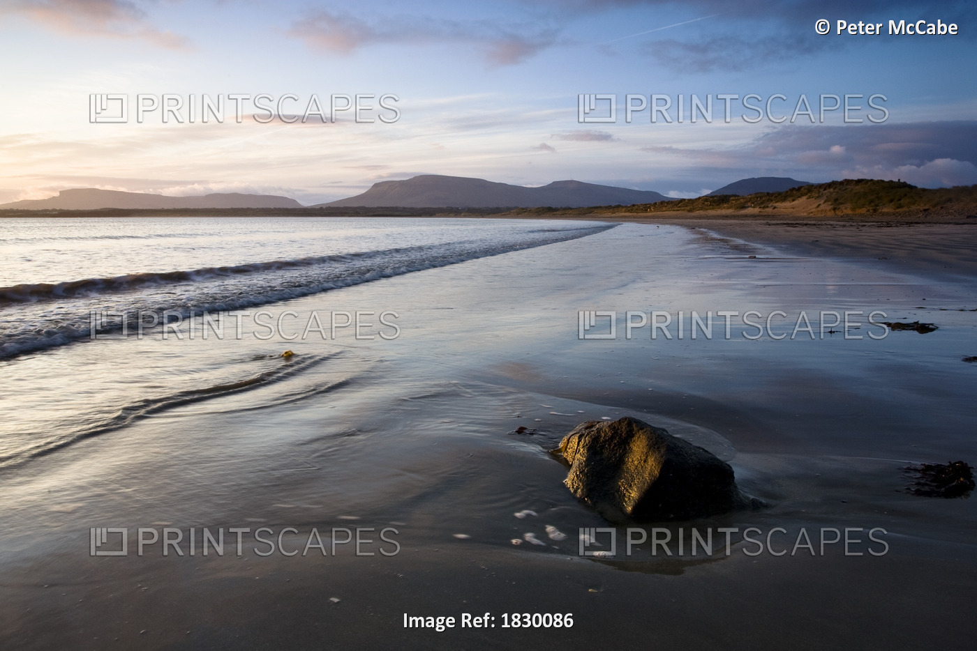 Mullaghmore, County Sligo, Ireland; Beach Shoreline And Seascape At Sunrise