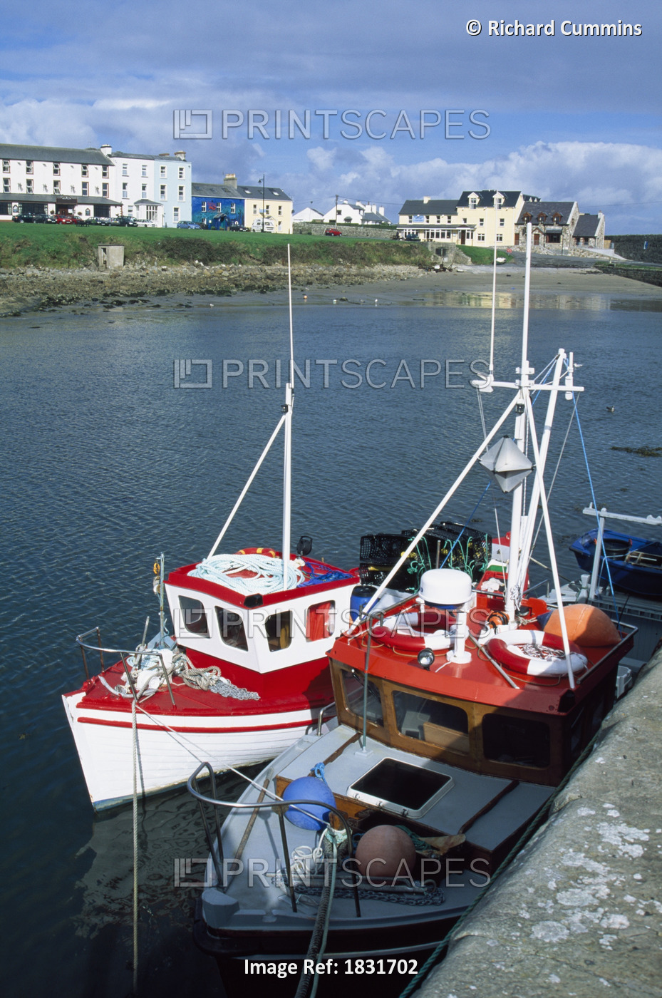 Mullaghmore Harbour, County Sligo, Ireland; Fishing Boats Docked In Harbor