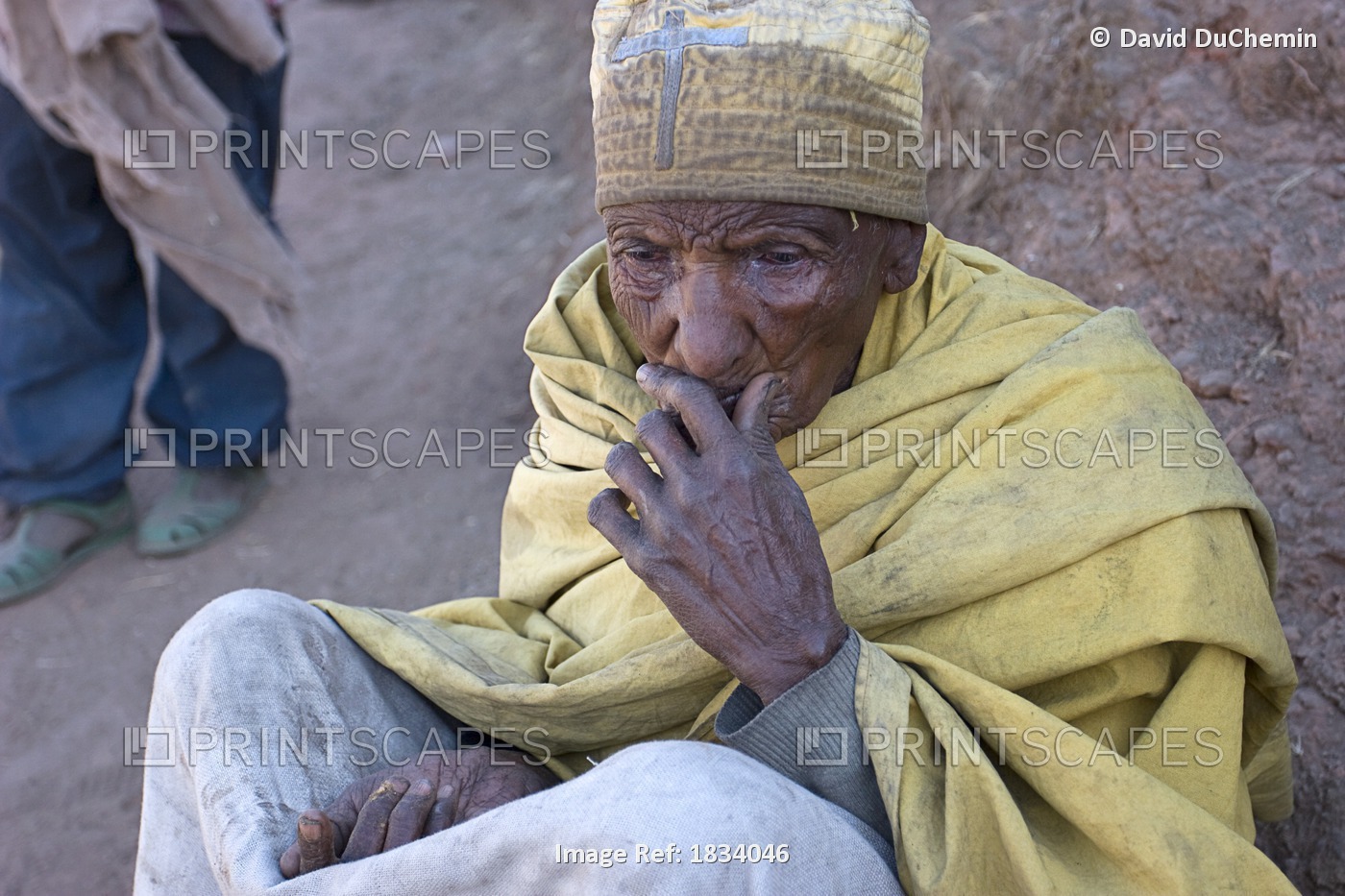 Portrait Of Pilgrim Sitting Down; Lalibela, Ethiopia