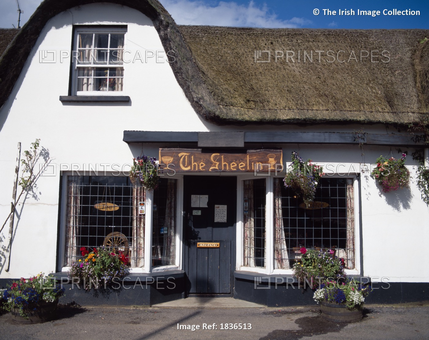 Bellanaleck,Co Fermanagh,Northern Ireland; Exterior View Of A Pub With Thatched ...