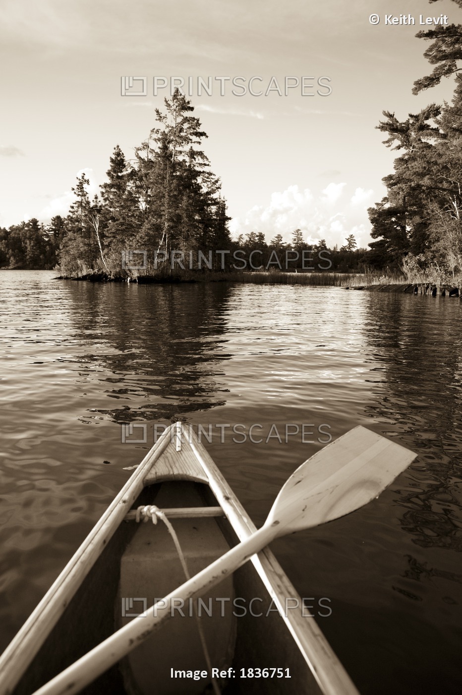 Lake Of The Woods, Ontario, Canada; Boat On The Water