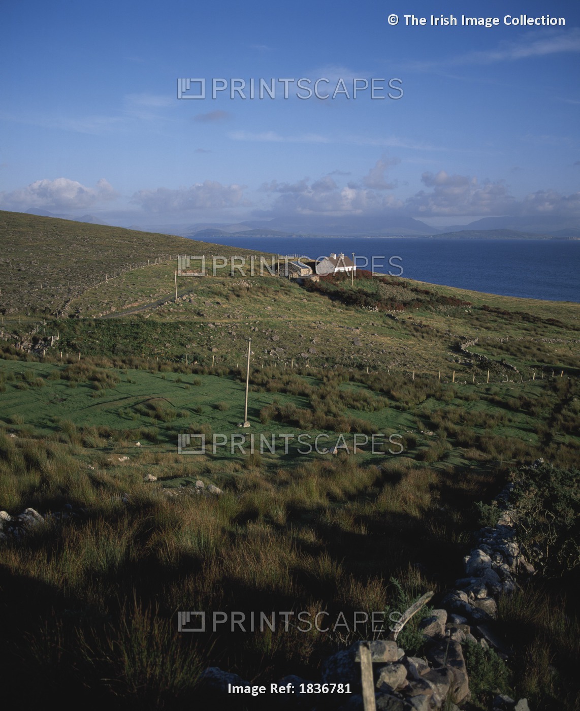Corraun Peninsula,Co Mayo,Ireland; View Of Lone Cottage On Peninsula