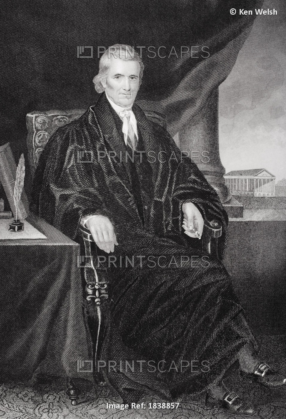 John Marshall 1755-1835. American Patriot, Politician And Jurist. Chief Justice ...