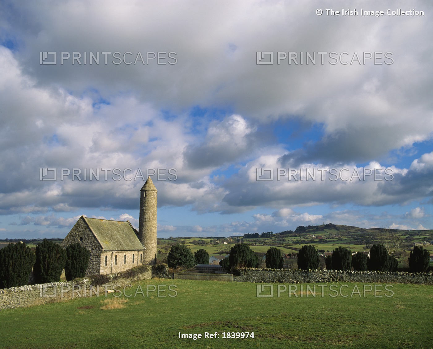 Co Down - Saul Nr. Downpatrick, Church & Round Tower (1932), Site Of St Pats ...