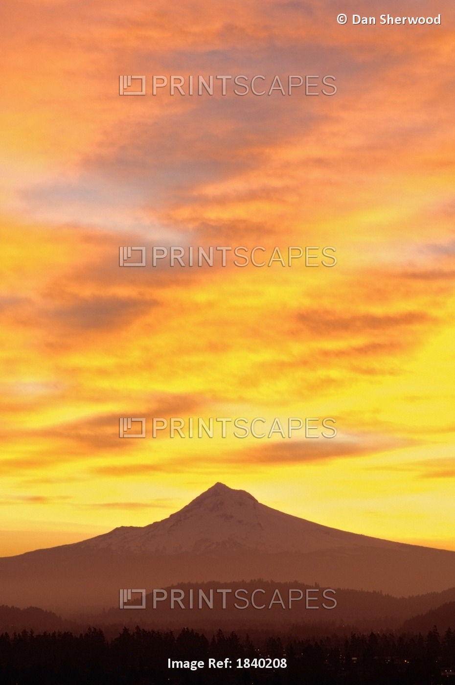 Sunrise Over Mount Hood, Portland, Oregon, Usa