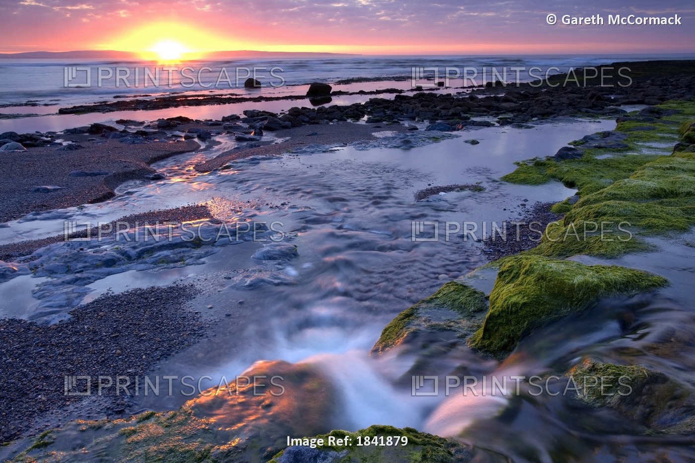 Killala Bay, Co Sligo, Ireland; Sunset Over Water