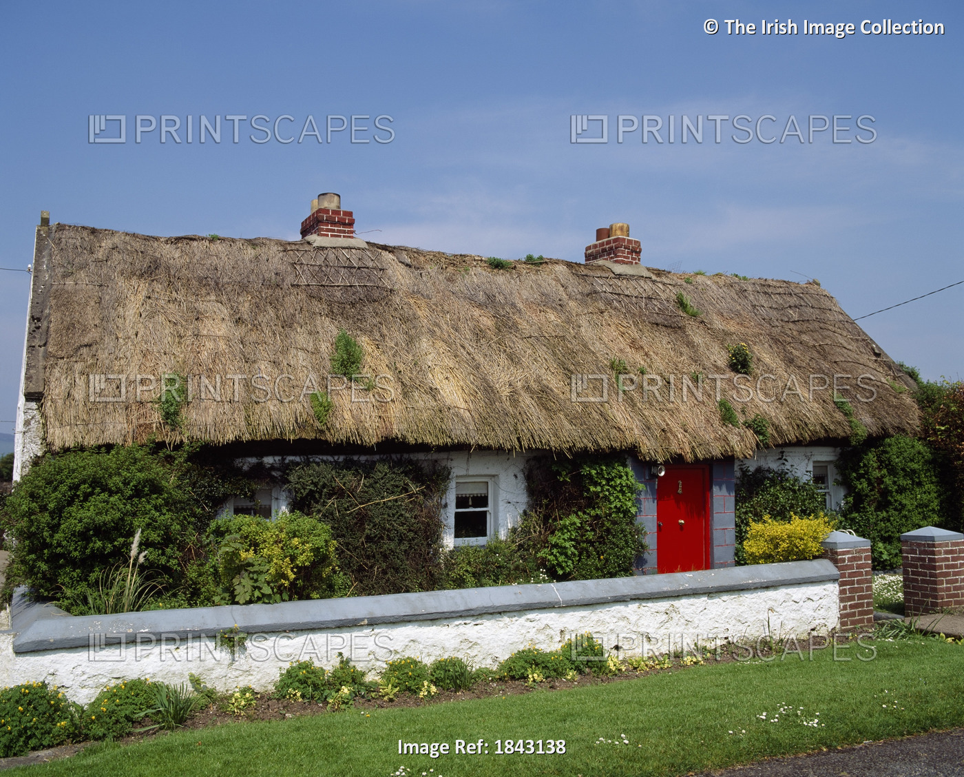 Near Ballysadare,Co Sligo,Ireland; Traditional Thatched Cottage