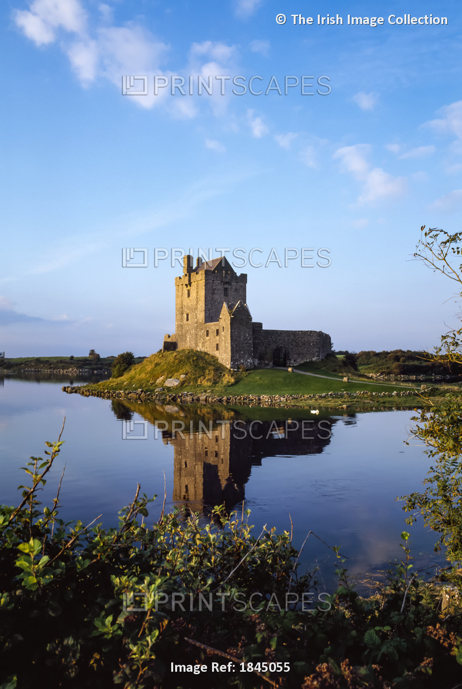 Dunguire Castle,Kinvara,Co Galway,Ireland; Castle Surrounded By Placid Lake