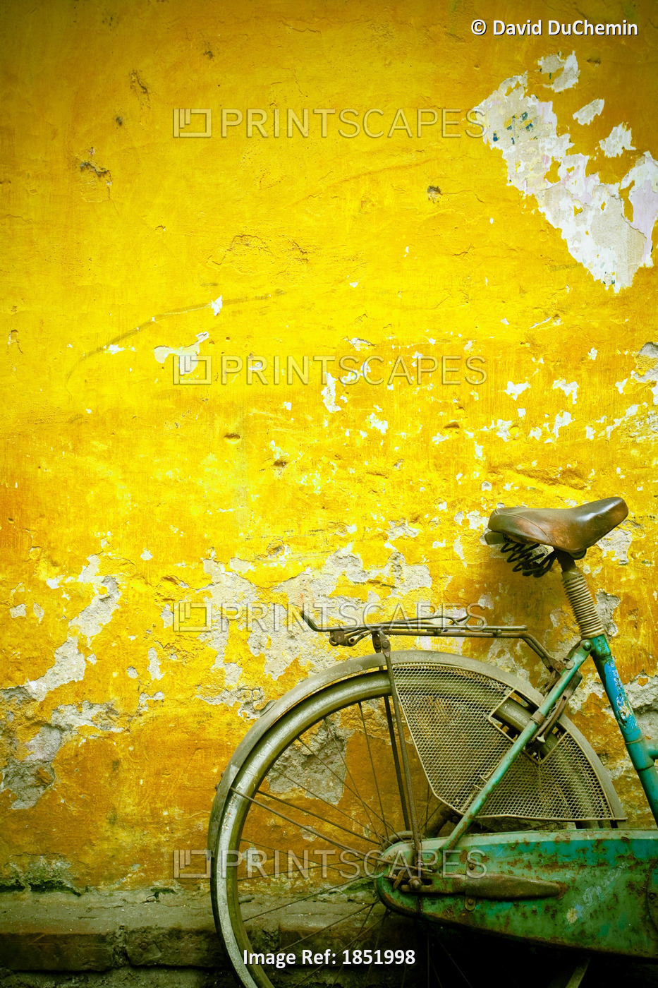A Bike Leaning Against A Wall; Hanoi,Vietnam