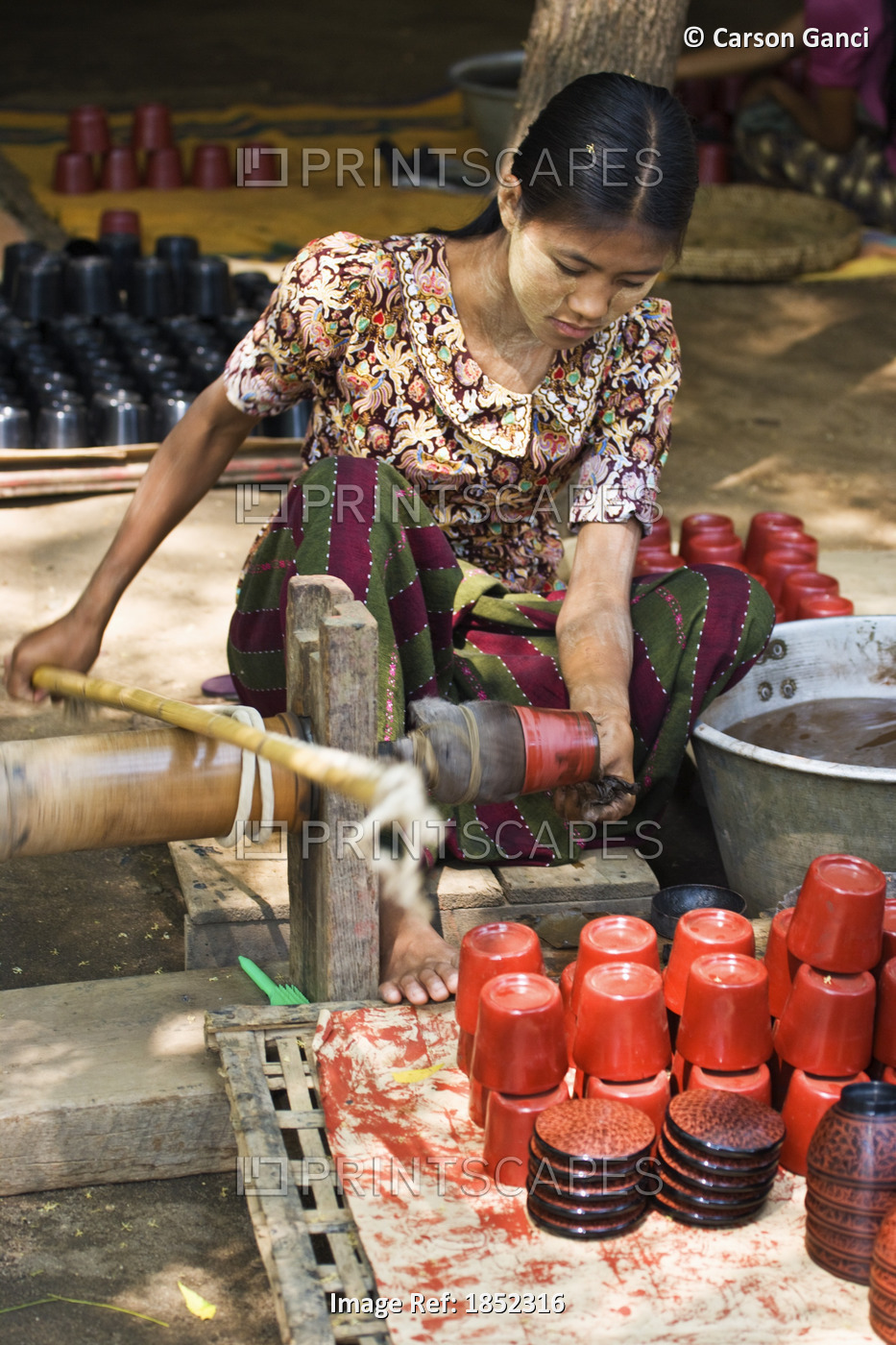 Woman Making Pottery; Burma,South East Asia