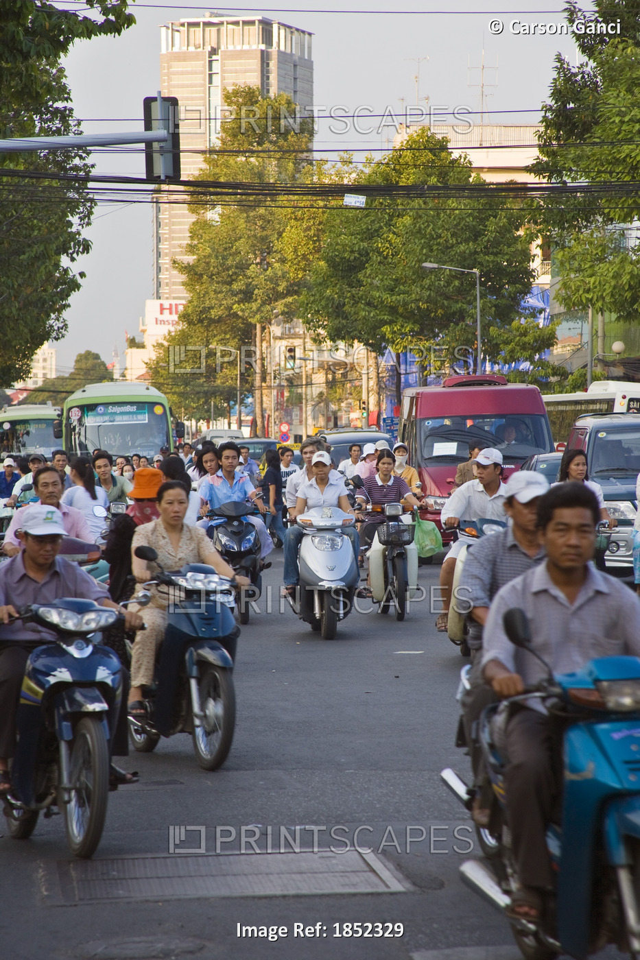 A Busy Street In Vietnam